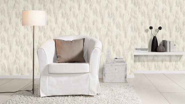 RASCH | Vliesová tapeta na stenu Country Charme 486254 | 0,53 x 10,05 m | šedá, krémová