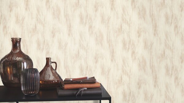 RASCH | Vliesová tapeta na stenu Country Charme 486247 | 0,53 x 10,05 m | hnedá, bežová