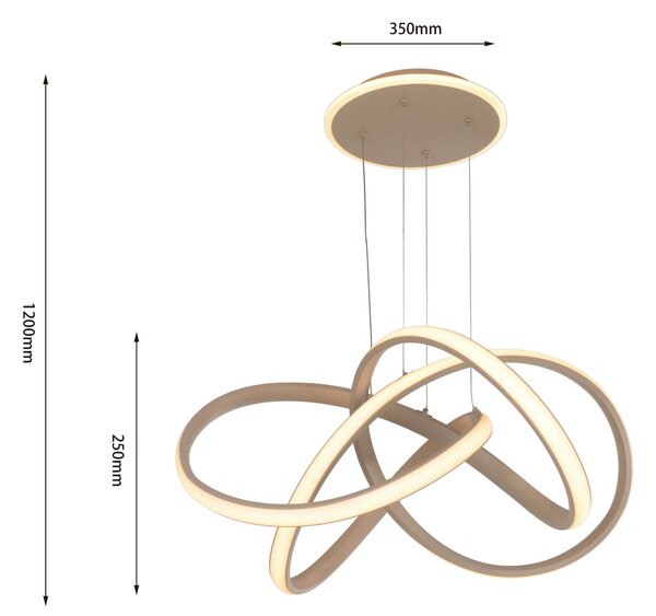 ZÁVESNÉ LED SVIETIDLO, 64/150 cm - Interiérové svietidlá