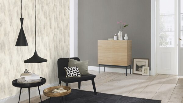 RASCH | Vliesová tapeta na stenu Country Charme 486254 | 0,53 x 10,05 m | šedá, krémová