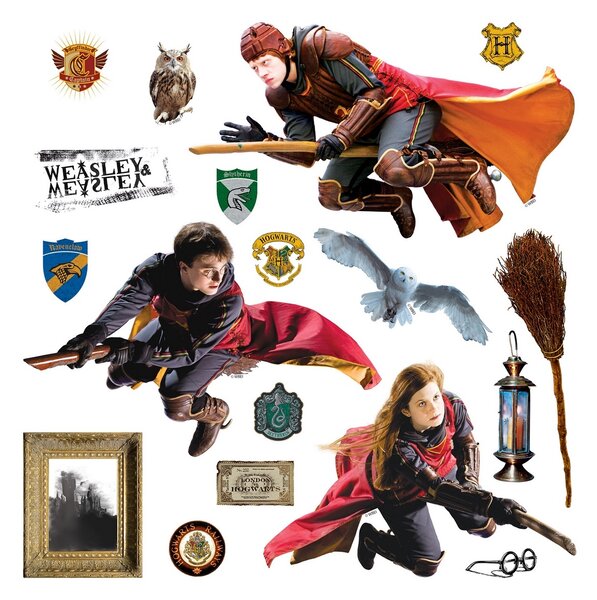 Samolepiaca dekorácia Harry Potter Metlobal, 30 x 30 cm