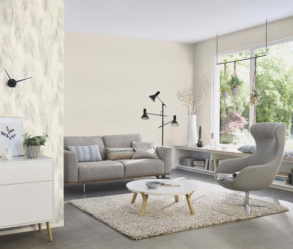 RASCH | Vliesová tapeta na stenu Country Charme 486254 | 0,53 x 10,05 m | šedá, krémová