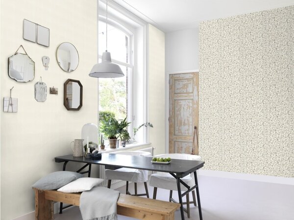 RASCH | Vliesová tapeta na stenu Country Charme 690705 | 0,53 x 10,05 m | biela