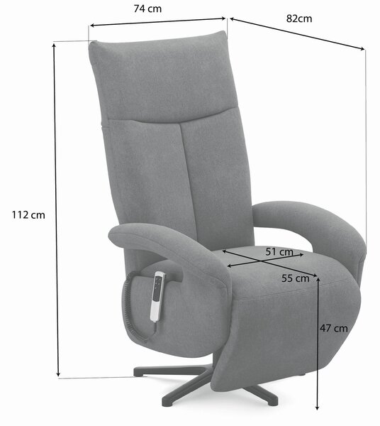 RELAXAČNÉ KRESLO, textil, krémová Sit & More - Online Only obývacie izby, Online Only