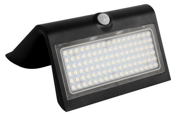 Exteriérové solárne nástenné LED svietidlo Butterfly, 1x LED 6,8w, čierna, pohybový senzor