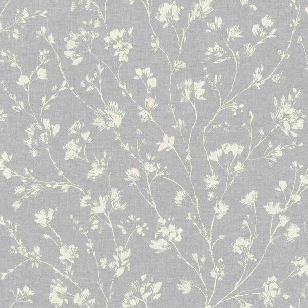 RASCH | Vliesová tapeta na stenu Country Charme 463828 | 0,53 x 10,05 m | šedá, biela