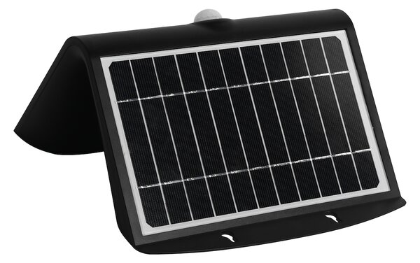 Exteriérové solárne nástenné LED svietidlo Butterfly, 1x LED 6,8w, čierna, pohybový senzor
