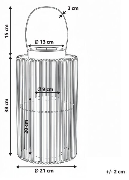 Solárny LED lampáš čierny syntetický materiál energeticky úsporný rustikálny boho štýl