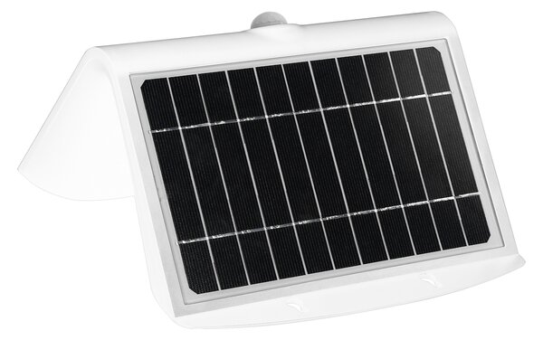Exteriérové solárne nástenné LED svietidlo Butterfly, 1x LED 6,8w, biela, pohybový senzor