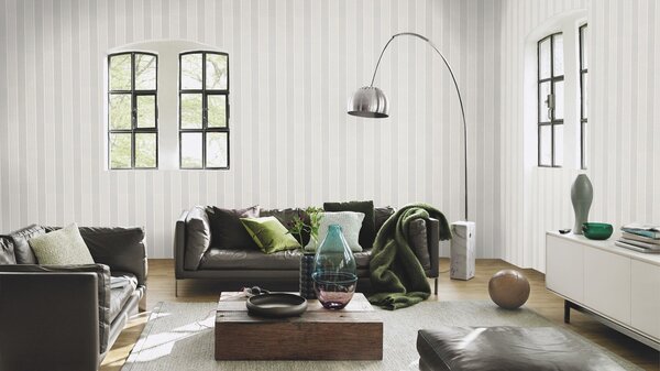 RASCH | Vliesová tapeta na stenu Country Charme 463972 | 0,53 x 10,05 m | šedá, biela