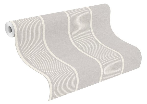 RASCH | Vliesová tapeta na stenu Country Charme 463972 | 0,53 x 10,05 m | šedá, biela