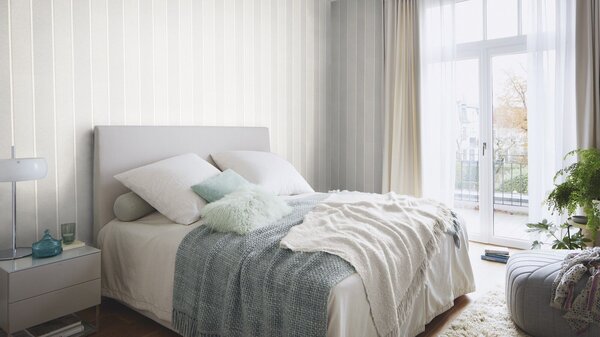 RASCH | Vliesová tapeta na stenu Country Charme 463972 | 0,53 x 10,05 m | šedá, biela