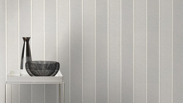 RASCH | Vliesová tapeta na stenu Country Charme 463972 | 0,53 x 10,05 m | šedá, biela