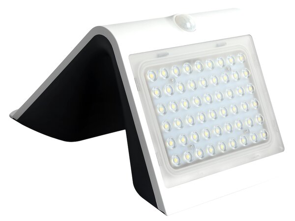 Exteriérové solárne nástenné LED svietidlo Butterfly, 1x LED 3,2w, biela, pohybový senzor