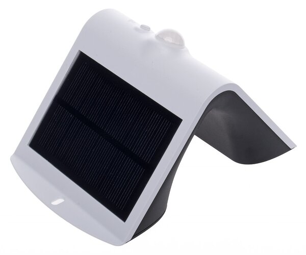Exteriérové solárne nástenné LED svietidlo Butterfly, 1x LED 1,5w, biela, pohybový senzor