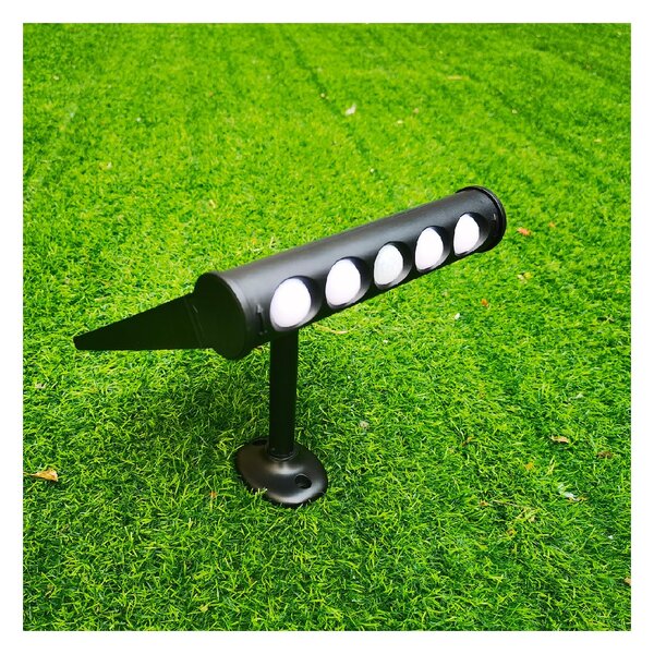 Exteriérové solárne LED svietidlo Talent, 4x LED 8w, čierna, pohybový senzor