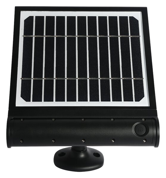 Exteriérové solárne LED svietidlo Talent, 4x LED 8w, čierna, pohybový senzor