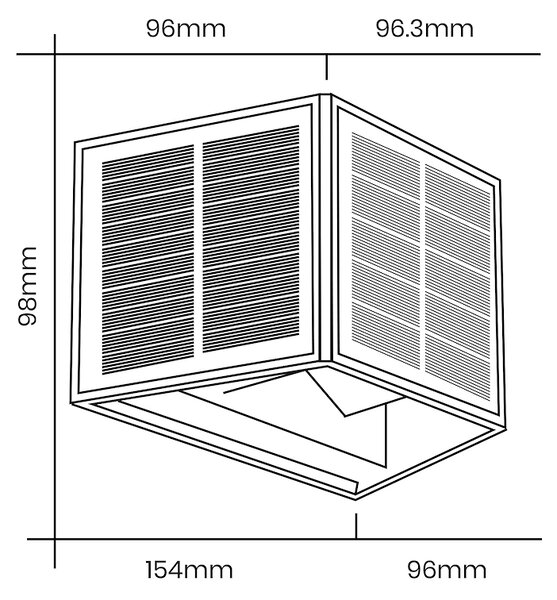 Exteriérové solárne nástenné LED svietidlo Wings2, 1x LED 2w, čierna