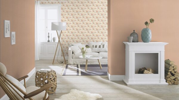 RASCH | Vliesová tapeta na stenu Country Charme 580228 | 0,53 x 10,05 m | biela, hnedá