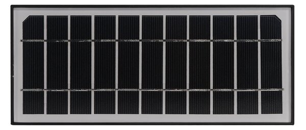 Exteriérové solárne nástenné LED svietidlo Brick, 1x LED 6w, čierna, pohybový senzor