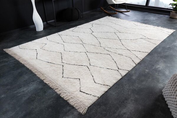 Nemecko - Dizajnový koberec s vysokým vlasom EUPHORIA 290x190 cm, béžový, bavlna