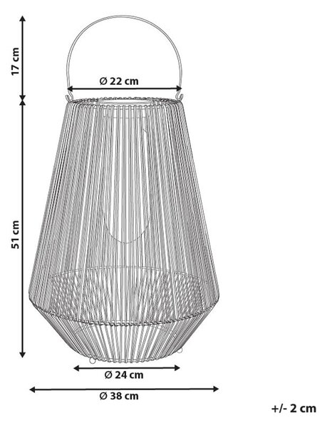 Solárny lampáš prírodný s LED syntetický materiál energeticky úsporný rustikálny boho štýl