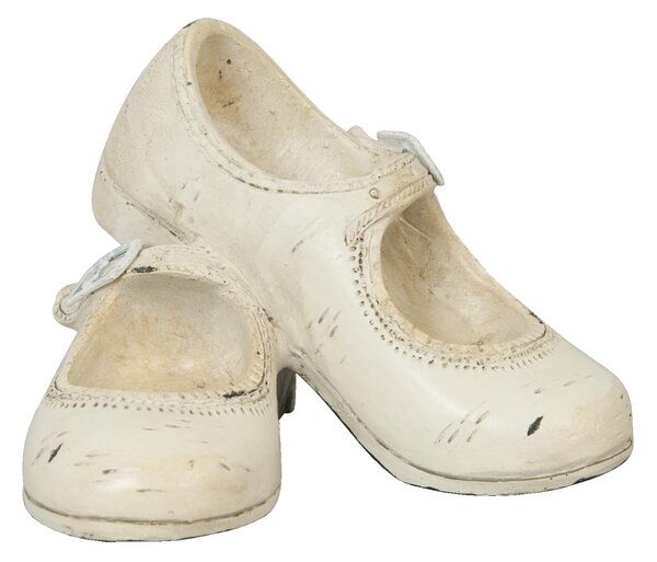 Dekorácie béžové dievčenské topánočky - 12 * 10 * 8 cm