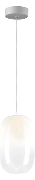 Závesné svietidlo Vaso, 1x biele sklenené tienidlo, (fi 13cm), w
