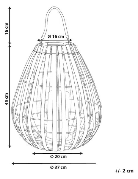 Solárny lampáš tmavohnedý syntetický materiál LED svetlo energeticky úsporný rustikálny boho štýl