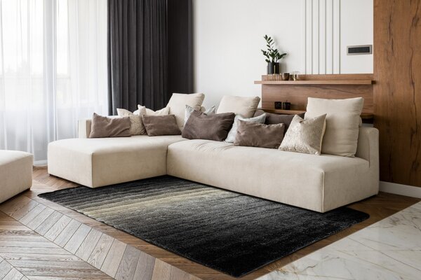 Dywany Łuszczów , Kusový koberec Flim 007-B6 Stripes grey, 80x150, šedá, obývacia izba