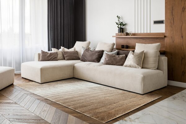 Dywany Łuszczów , Kusový koberec Flim 007-B2 Stripes beige, 120x160, béžová, obývacia izba