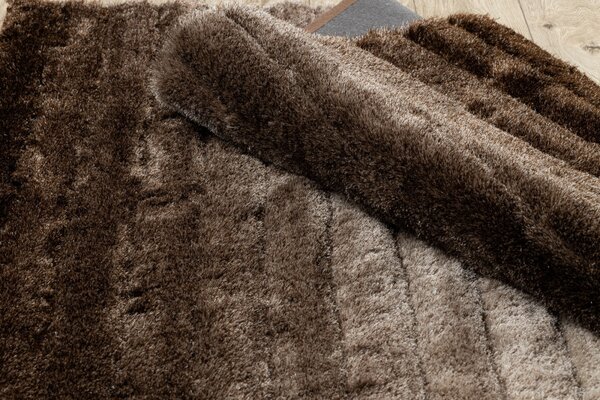 Dywany Łuszczów , Kusový koberec Flim 007-B3 Stripes brown, 120x160, hnedá, obývacia izba