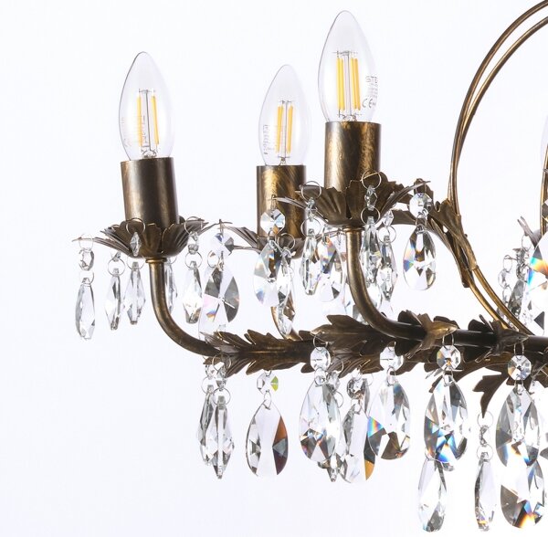 ONLI - Luster na reťazi TERESA 8xE14/6W/230V bronzová