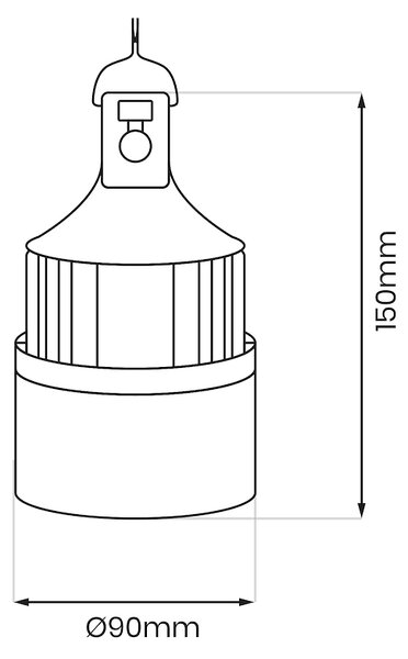 Závesný LED lampáš Bulb, 1x LED 10w