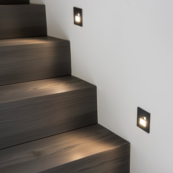 Brilagi -LED schodiskové svietidlo so senzorom LED/1,5W/230V 3000/4000/6500K čierna