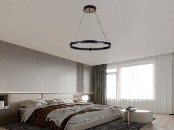 Brilagi-LED Stmievateľný luster na lanku CIRCLE LED/85W/230V 3000-6500K čierna + DO