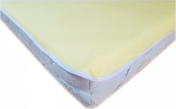 Nepremokavý chránič na matraca 100% bavlna žltý-70x140