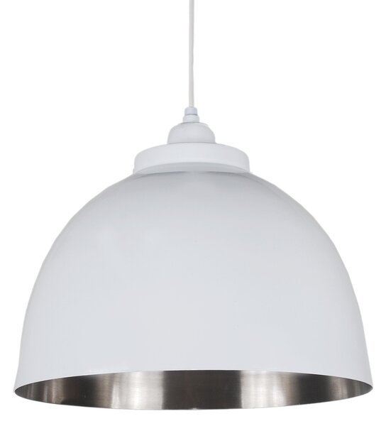 Bielé závesné kovové svetlo Capri - Ø 32*22 cm