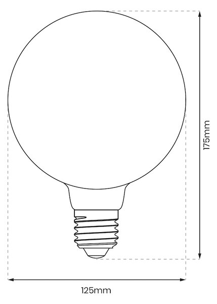 Dekoračná LED žiarovka E27 teplá 2700k 6w 700 lm jantárová