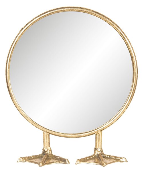 Clayre & Eef Zlaté kozmetické zrkadielko Duck - 25*9*30 cm