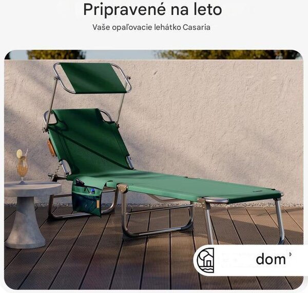 Záhradné lehátko Ibiza - zelené