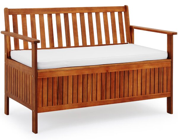 Záhradná lavička s úložným priestorom 120 cm - agát