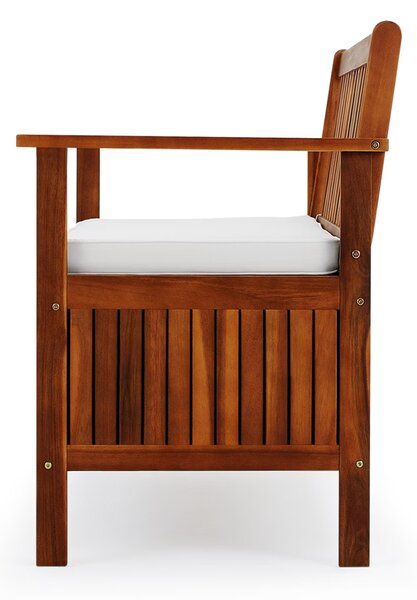 Záhradná lavička s úložným priestorom 120 cm - agát
