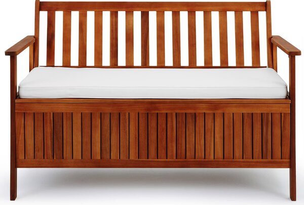 Záhradná lavička s úložným priestorom 120 cm - agát