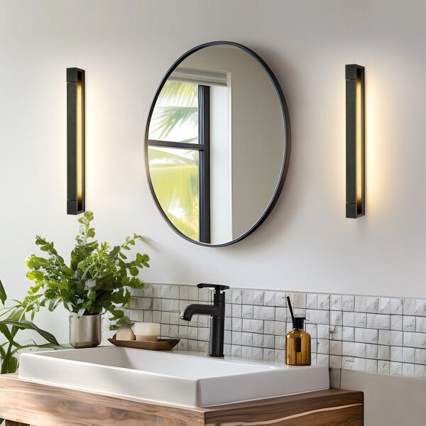 Brilagi-LED Kúpeľňové osvetlenie zrkadla AQUA LINE LED/18W/230V 60 cm IP44 čierna
