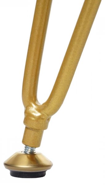 Taburetka s úložným priestorom K47- zamat, v45 x Ø35 cm - Sivá / zlatá