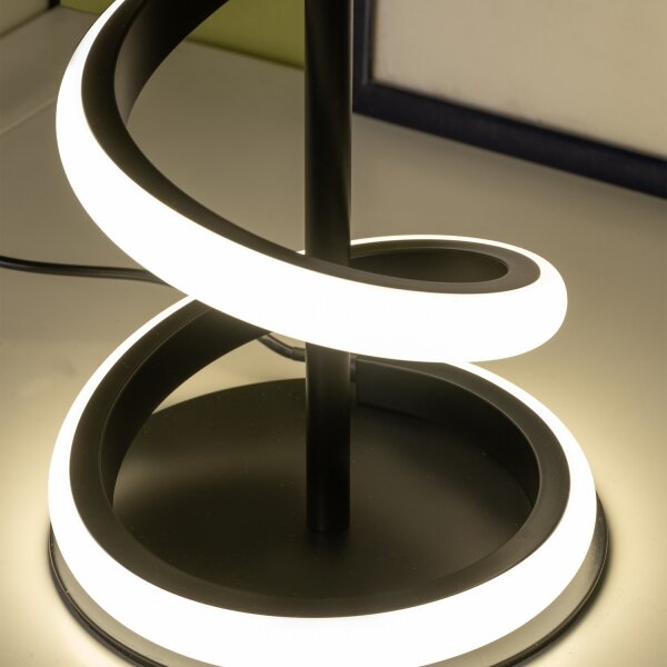 ONLI - LED Stolná lampa TWIST LED/12W/230V 4000K 40 cm čierna