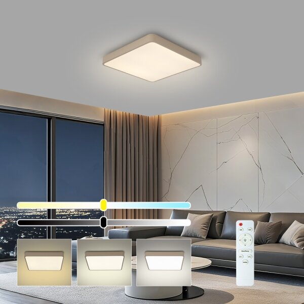 Brilagi-LED stmievateľné stropné svietidlo POOL LED/36W/230V 3000-6000K 40x40 cm béžová+DO