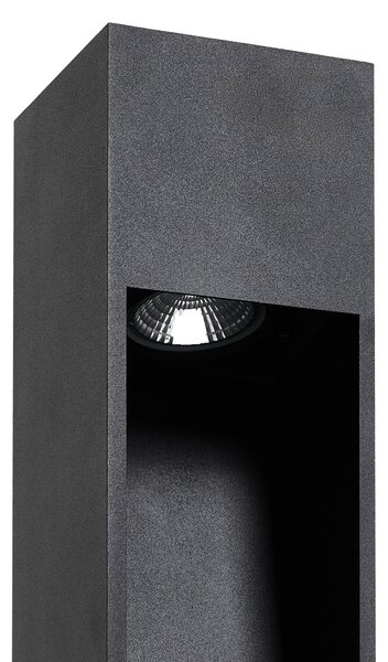 Vonkajšie stĺpikové LED svietidlo čierne hliníkové 50 cm vonkajšie osvetlenie chodníka moderná záhradná lampa