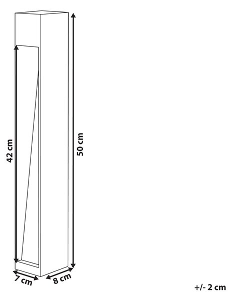 Vonkajšie stĺpikové LED svietidlo čierne hliníkové 50 cm vonkajšie osvetlenie chodníka moderná záhradná lampa